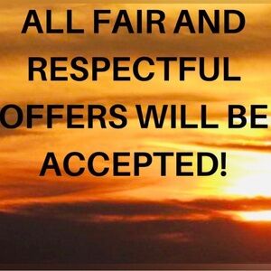 Reasonable offer are acceptable